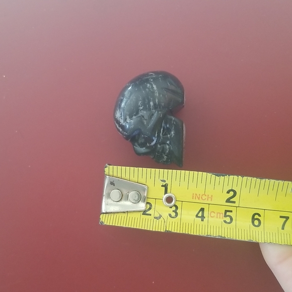 Zebra Jasper Carved Skull - Picture 8 of 8